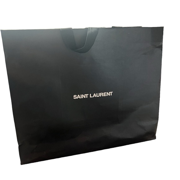 Yves Saint Laurent Monogram Black in Leather Tote Bag - Picture 5 of 12